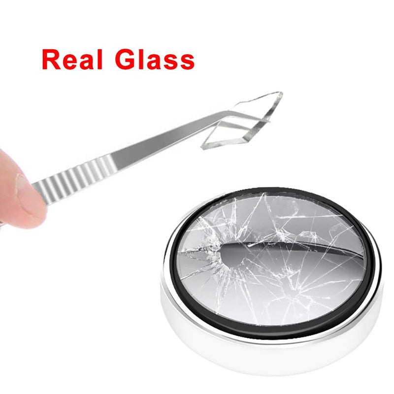 ESreake 2PCS Extra Large Blind Spot Mirror,Bigger Round HD Glass Convex Rear View Mirror,Strong Adhesive Big Mirror for Car, Van, SUV and Trucks (3 ""(75mm), White frame) - Image 4